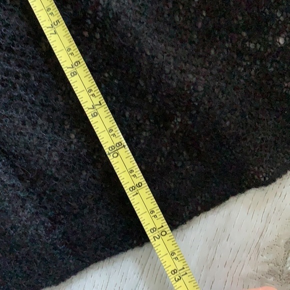 Lauren Ralph Lauren wool oversized scarf wrap cover up super soft black 28x82 - Picture 3 of 7